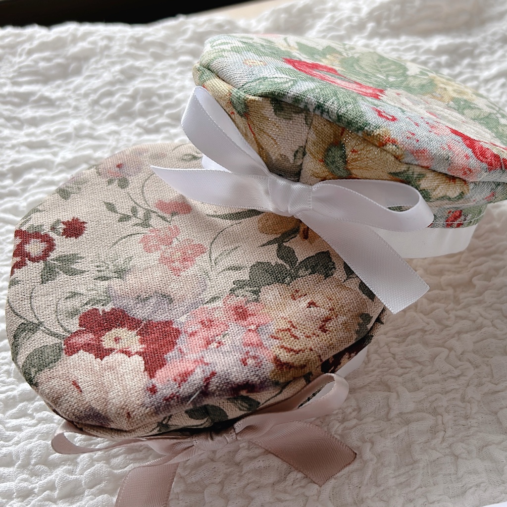 アンティークなベレー帽とサロペットセット S4