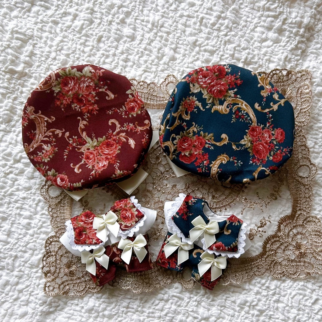 ゴシック花柄なサロペットセット