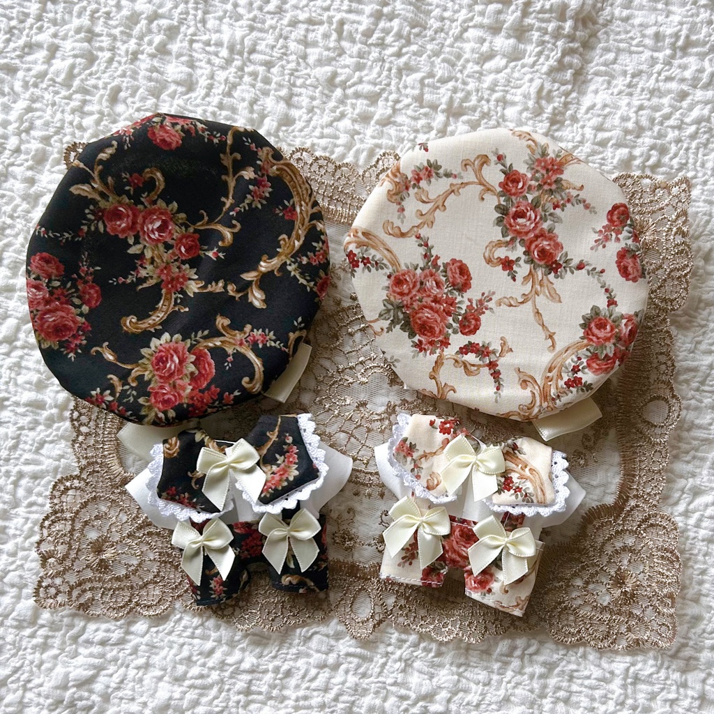 ゴシック花柄なサロペットセット