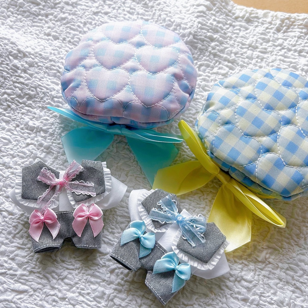 16cmサイズ春色チェックのお洋服