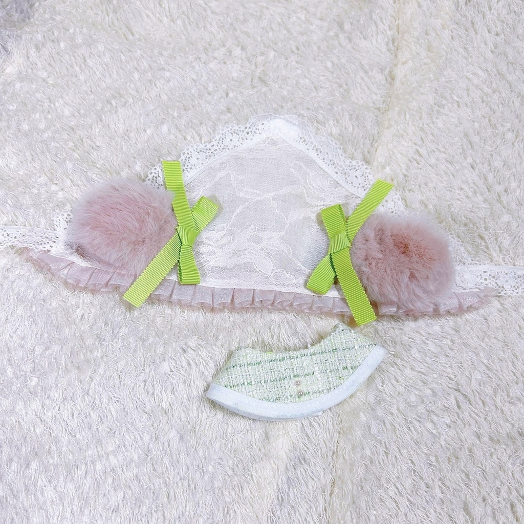 桜餅風味の犬耳バブーシュカセット🌸🐶