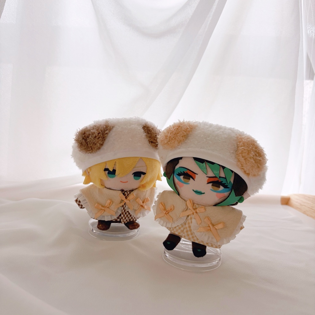 犬耳ふわふわベレーのチェック服