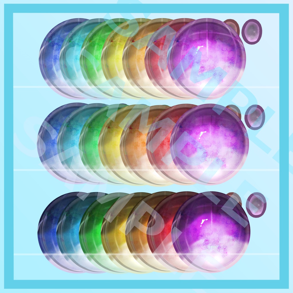 【シフォン専用アイテクスチャ】SolidCrystalEye【7Colors×3】
