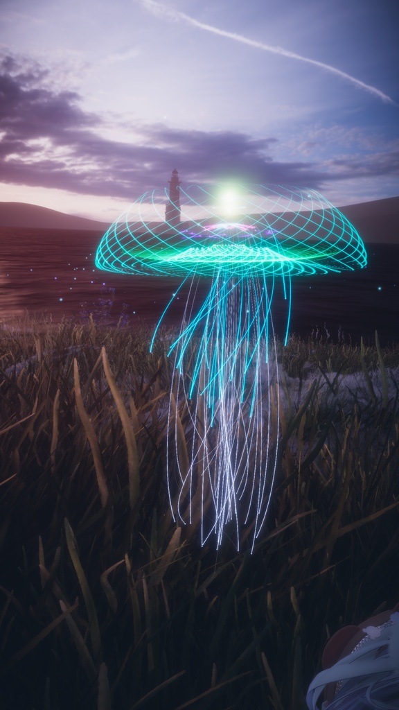 【ペットアクセサリー】ParticleSculpture クラゲ/Jellyfish 【VRChat想定/MA対応/全アバター対応】