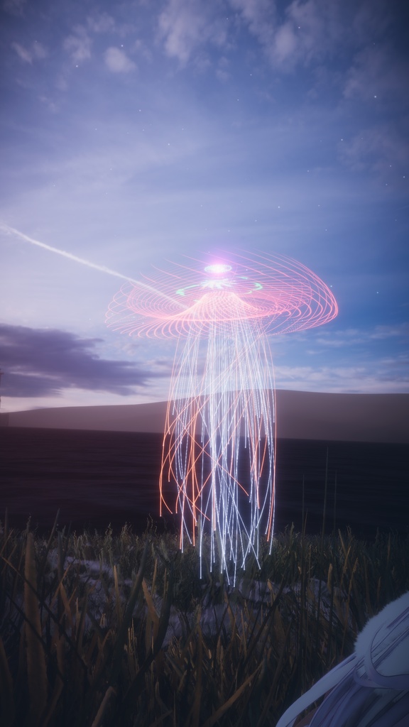 【ペットアクセサリー】ParticleSculpture クラゲ/Jellyfish 【VRChat想定/MA対応/全アバター対応】