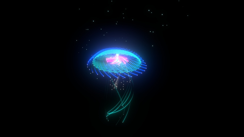 【ペットアクセサリー】ParticleSculpture クラゲ/Jellyfish 【VRChat想定/MA対応/全アバター対応】