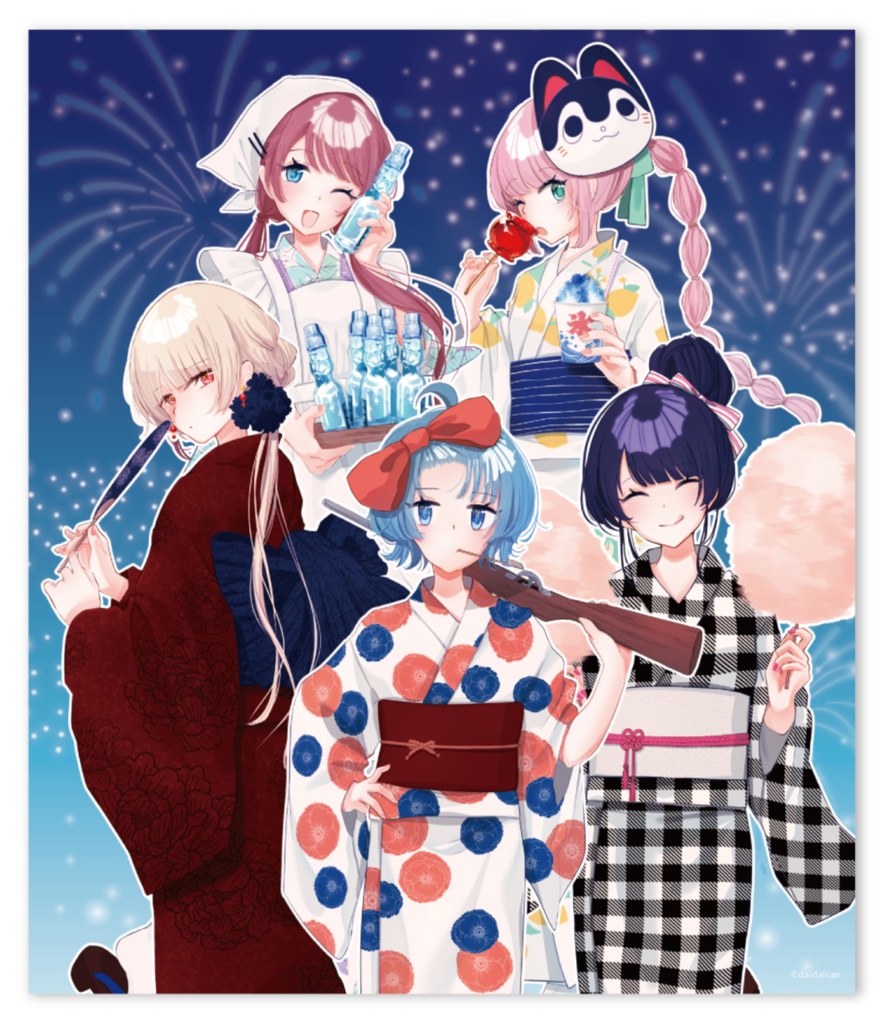 【アクアリウムは踊らない展】イラスト展開催記念色紙【2025年10月末発送予定】
