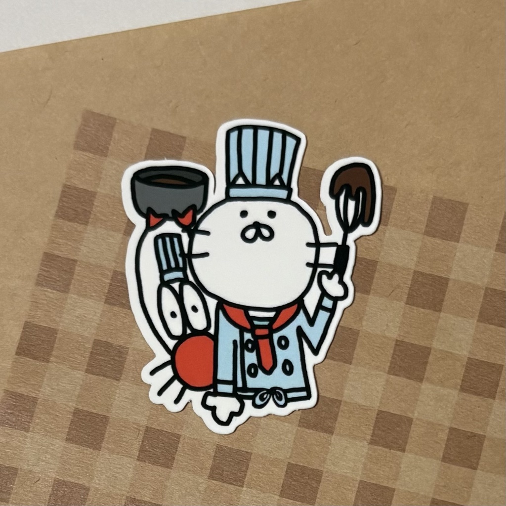 パティシエねこちゃん＆カニステッカー