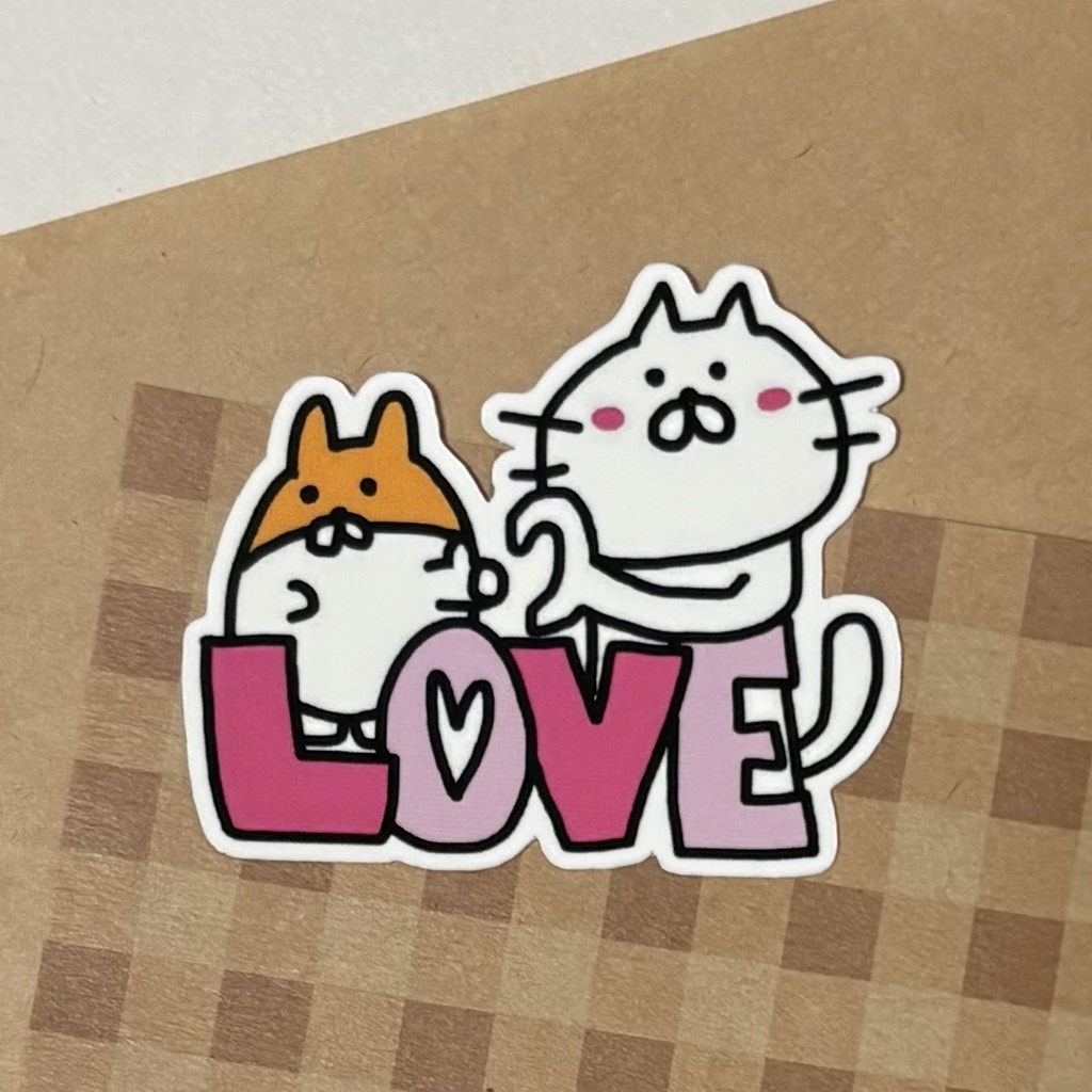 噛み合わないLOVEステッカー