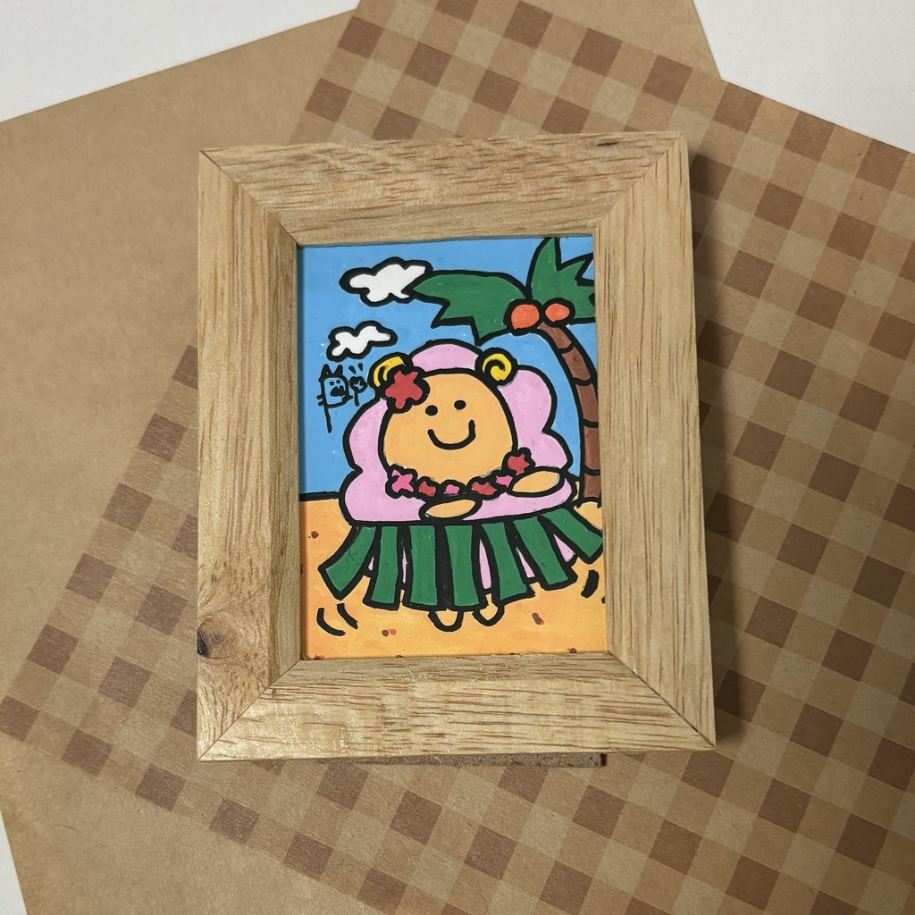ミニ原画「夏の思い出:ヒツジ」
