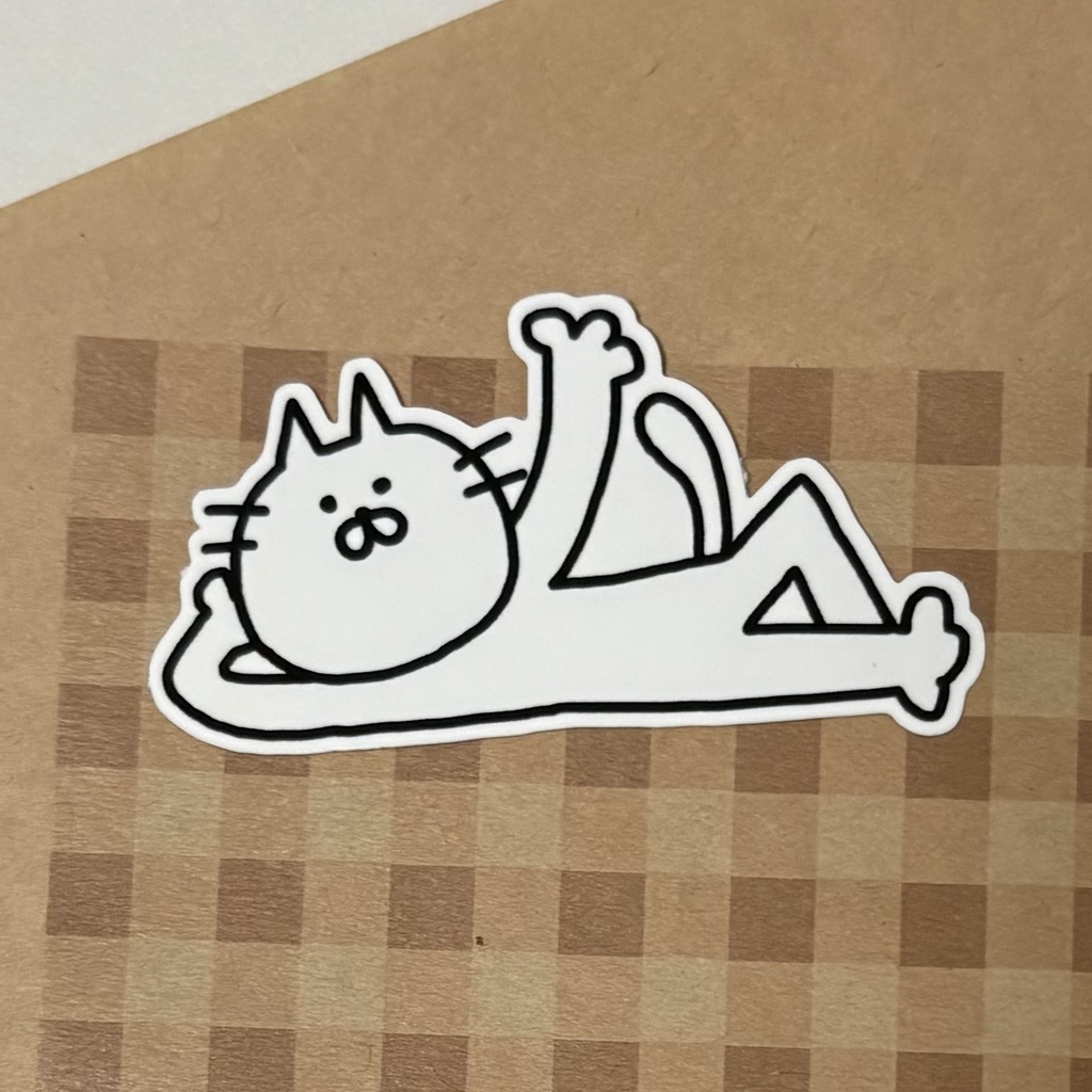 ねそべりねこちゃんステッカー