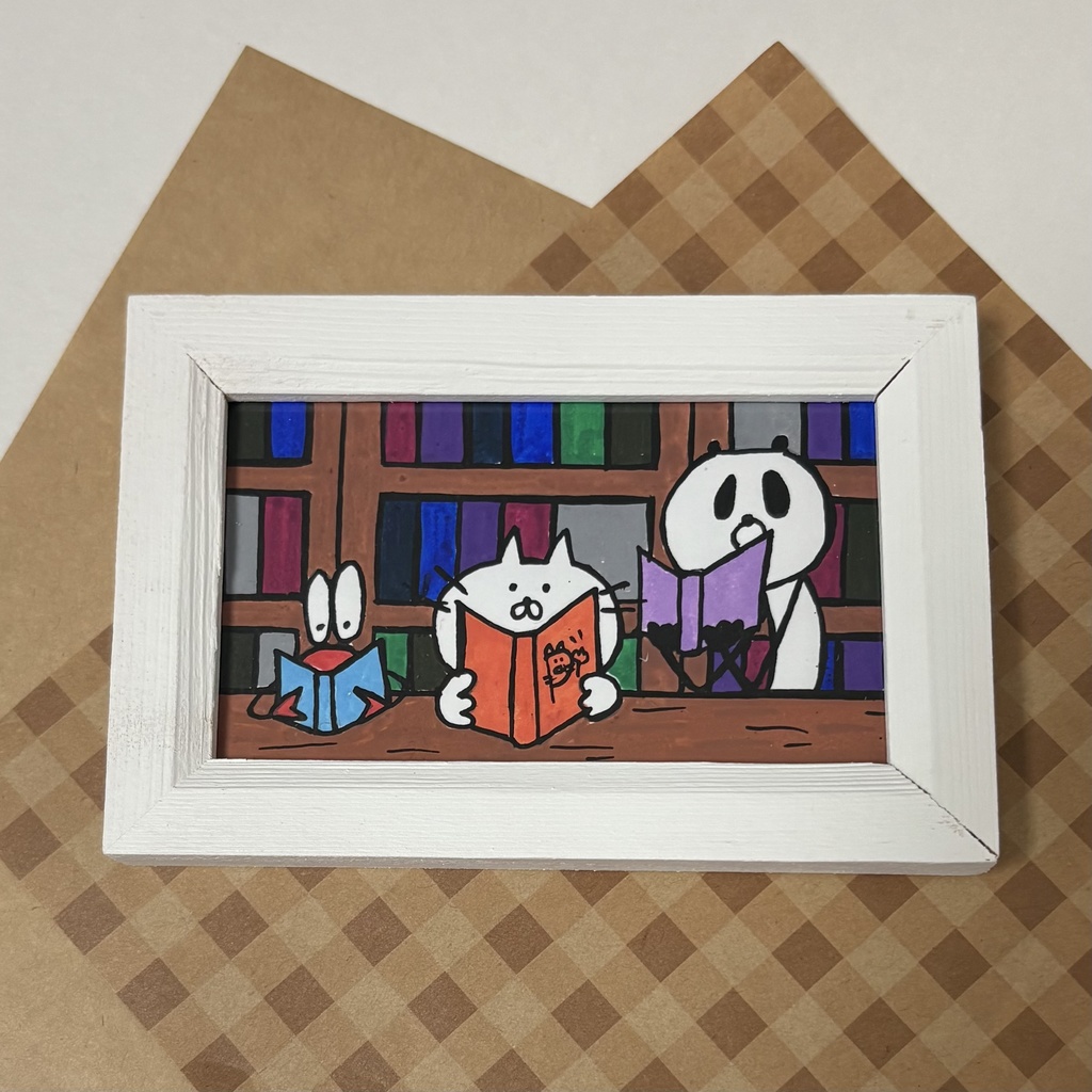 ミニ原画「読書」