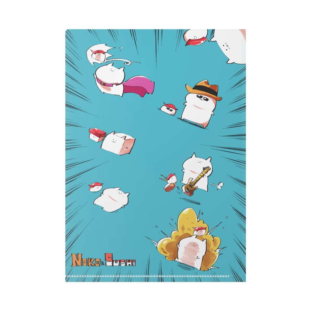 ねことすしのクリアファイル