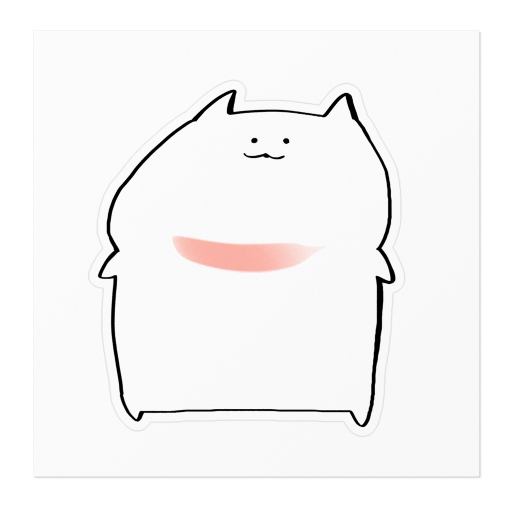 ねこ仁王立ちステッカー