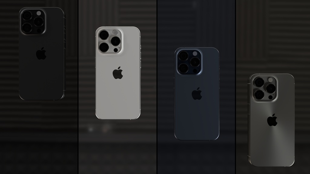 iPhone15 Pro 3D model 【blender】