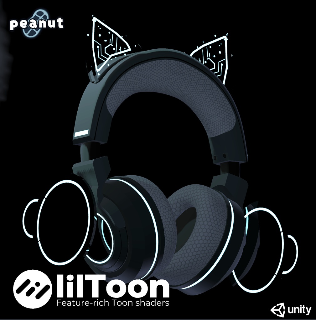 【ボーン設定済み】ヘッドホンセット! – Blender&VRC用アセット