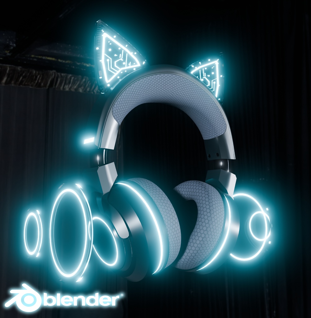 【ボーン設定済み】ヘッドホンセット! – Blender&VRC用アセット
