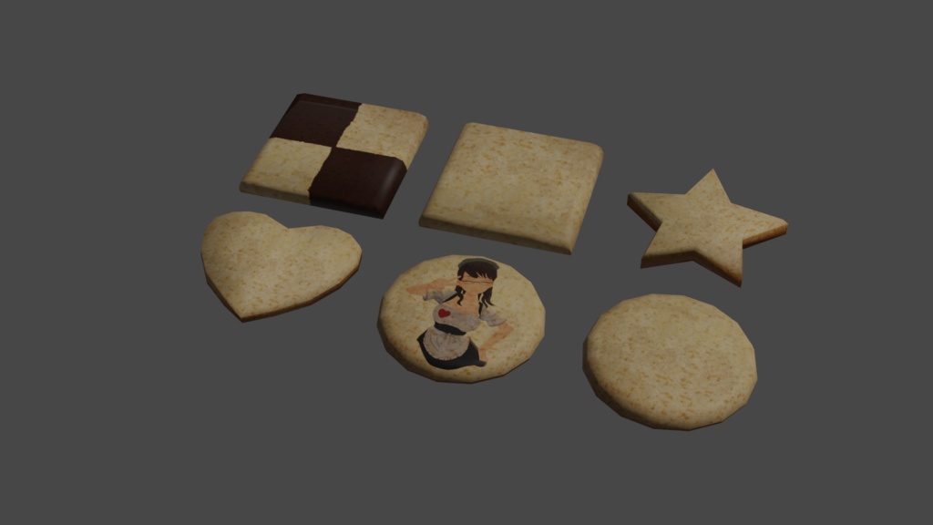 【3Dデータ】クッキー詰め合わせ（6種類）