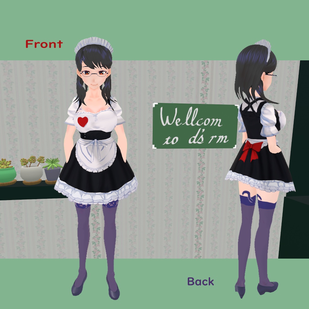 VRChat用アバター「こより」SDK2版とVCCQuest対応版