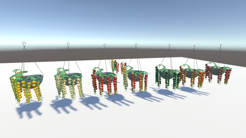カラフルミニトマトのハンギングバスケット【3Dデータ】【VCC対応版】