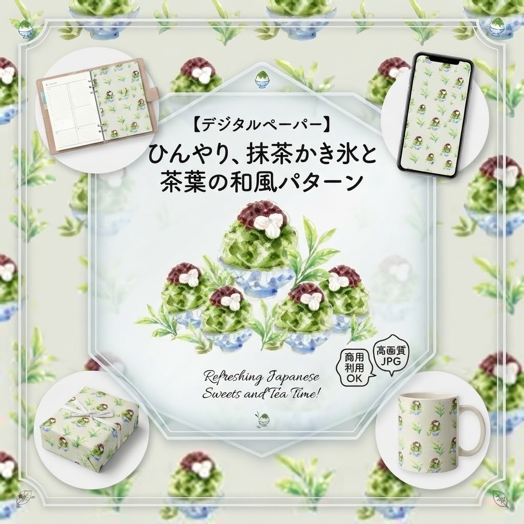 デジタルペーパー「はんなり和み 抹茶かき氷」