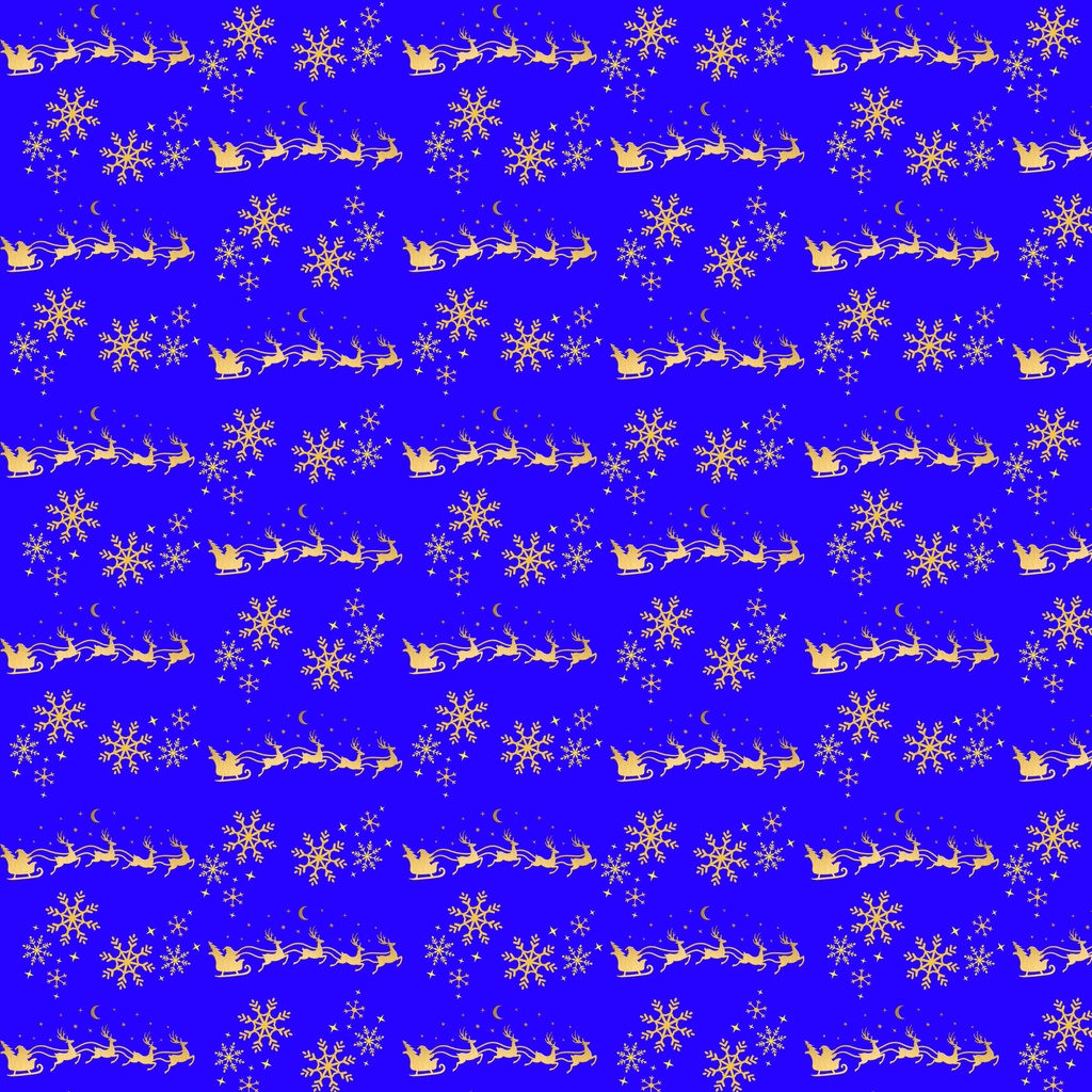幻想的なクリスマス デジタルペーパー（サンタ＆雪の結晶）