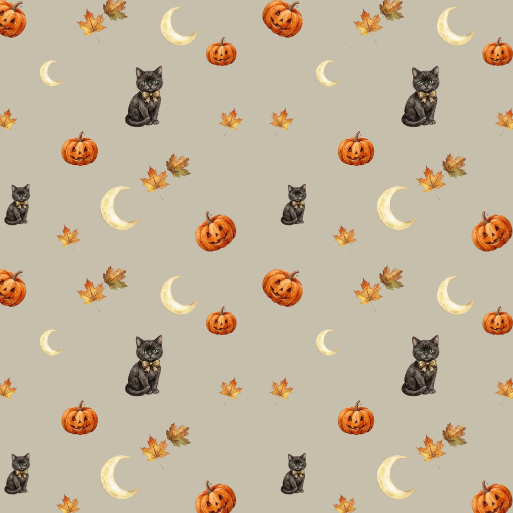 【商用利用可】水彩風ハロウィン シームレスパターン 4種セット【デジタルペーパー/背景素材】