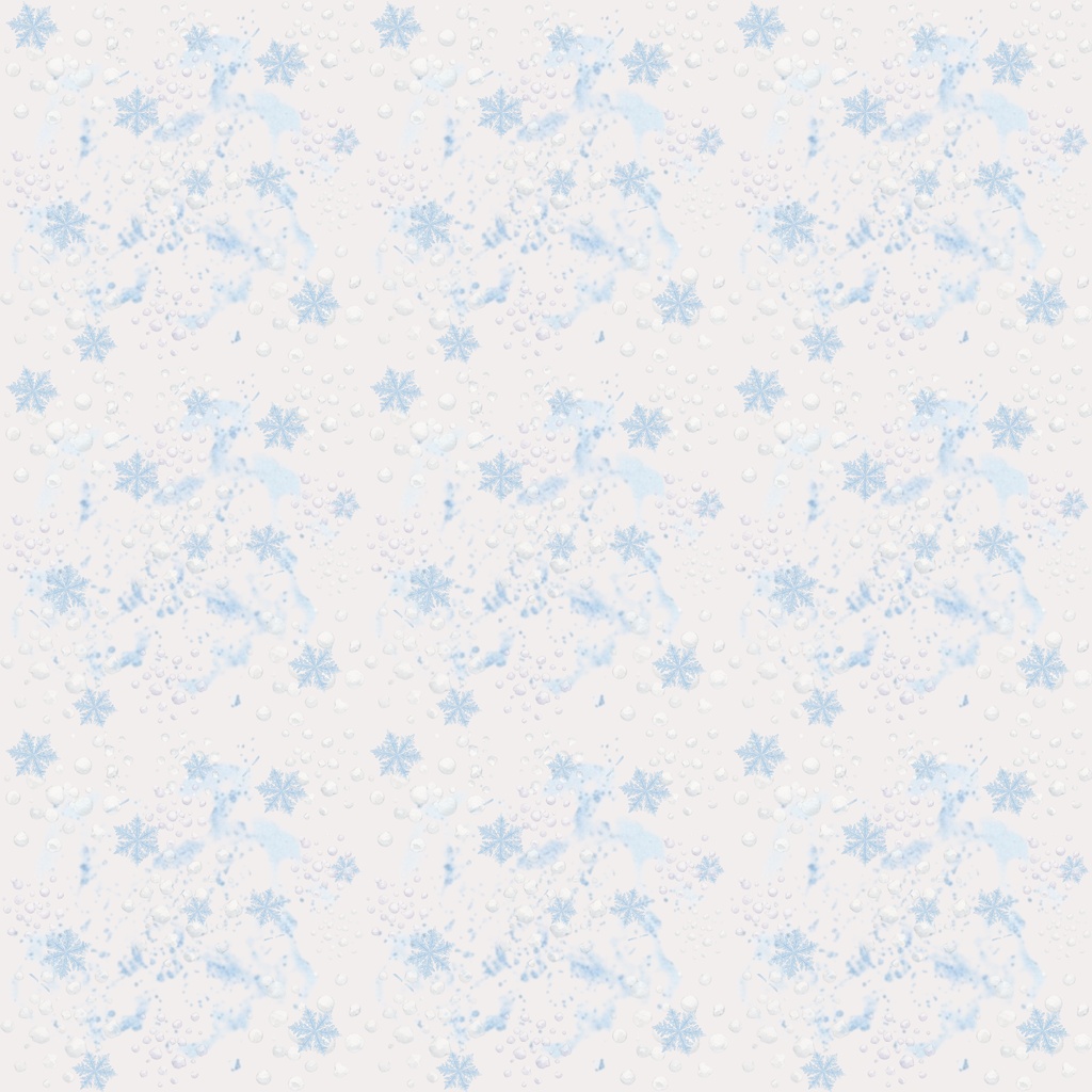 【4種セット】水彩冬景色・雪の結晶と雪だるまのレトロ可愛いデジタルペーパー(雪景色・家)【商用利用可】