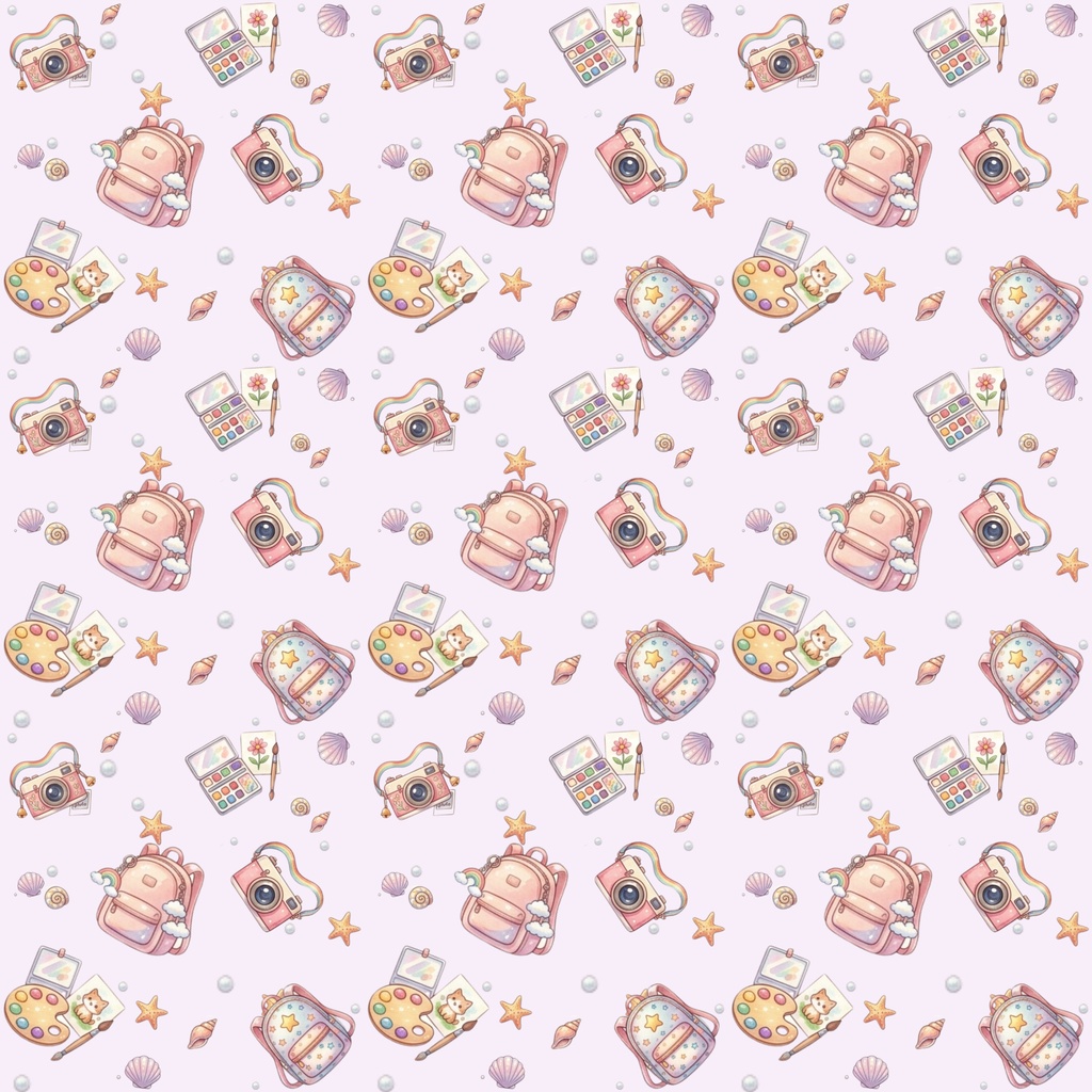 【10種セット】ゆめかわユニコーン・お城とおもちゃの可愛いデジタルペーパー(パープル&イエロー)【商用利用可】