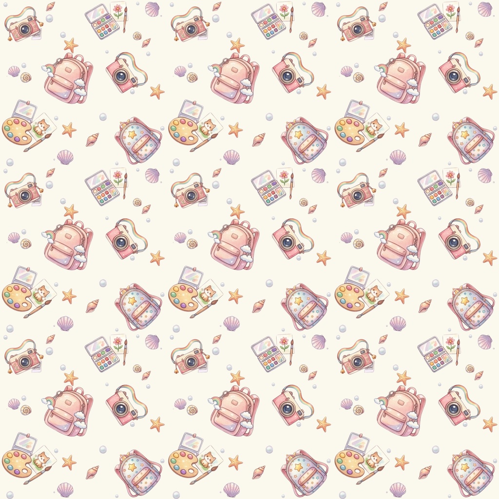 【10種セット】ゆめかわユニコーン・お城とおもちゃの可愛いデジタルペーパー(パープル&イエロー)【商用利用可】