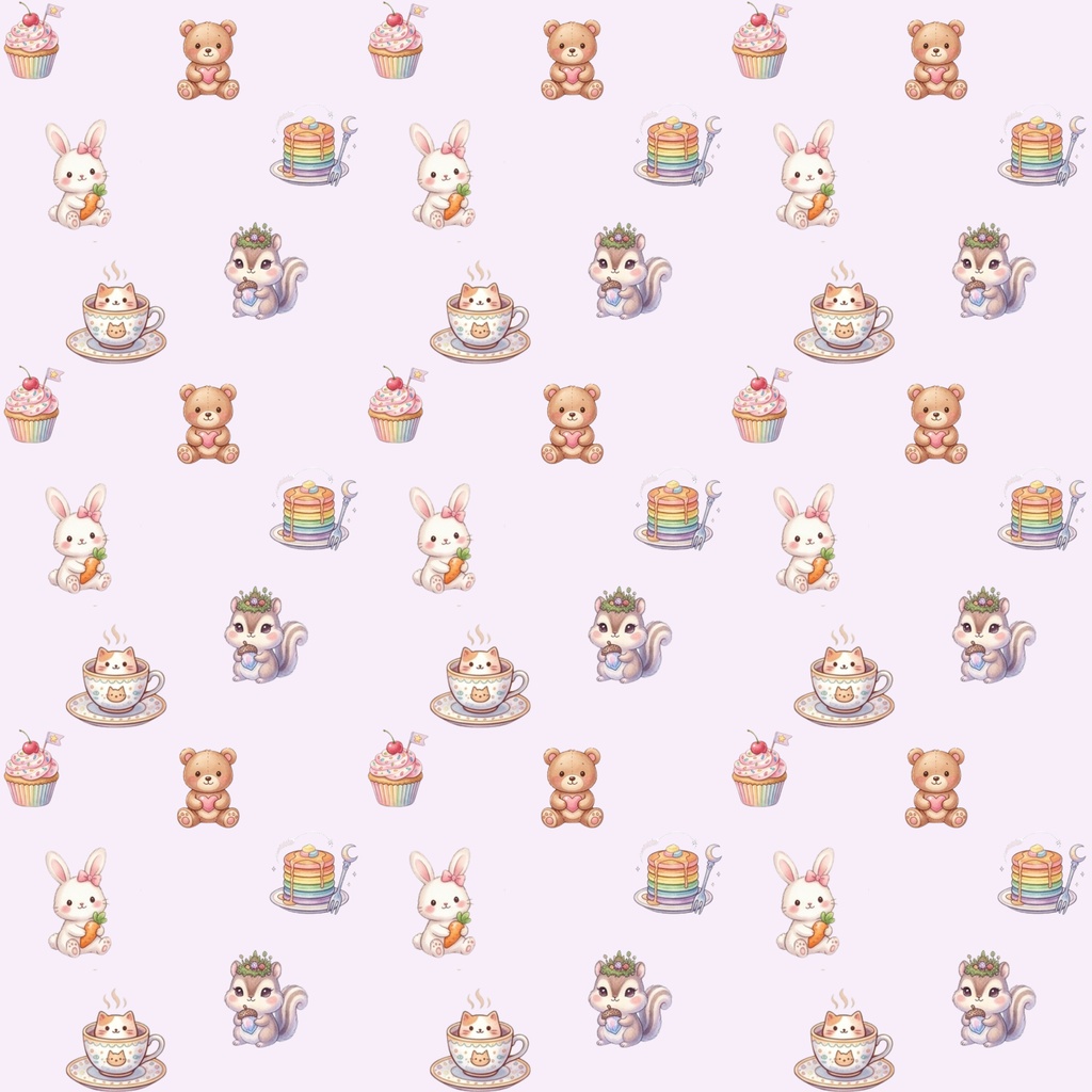 【10種セット】ゆめかわユニコーン・お城とおもちゃの可愛いデジタルペーパー(パープル&イエロー)【商用利用可】