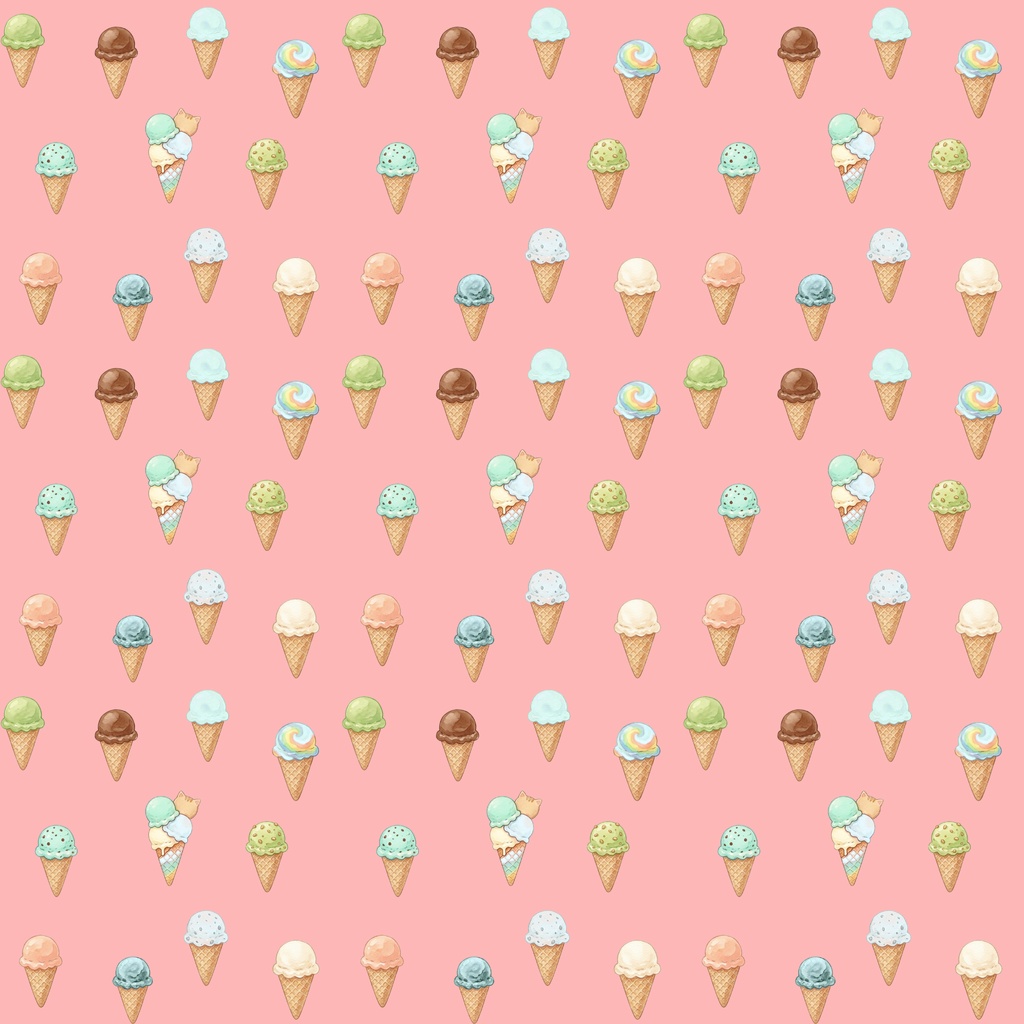 【8種セット】お菓子&アイスクリーム・ゆめかわデジタルペーパー(水色&ピンク)【商用利用可】