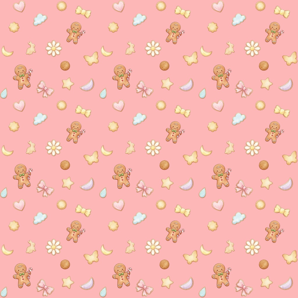 【8種セット】お菓子&アイスクリーム・ゆめかわデジタルペーパー(水色&ピンク)【商用利用可】