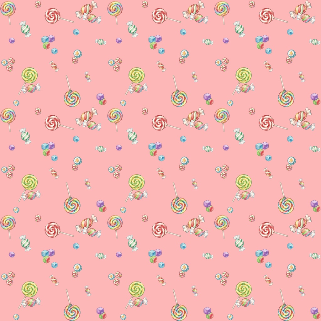 【8種セット】お菓子&アイスクリーム・ゆめかわデジタルペーパー(水色&ピンク)【商用利用可】