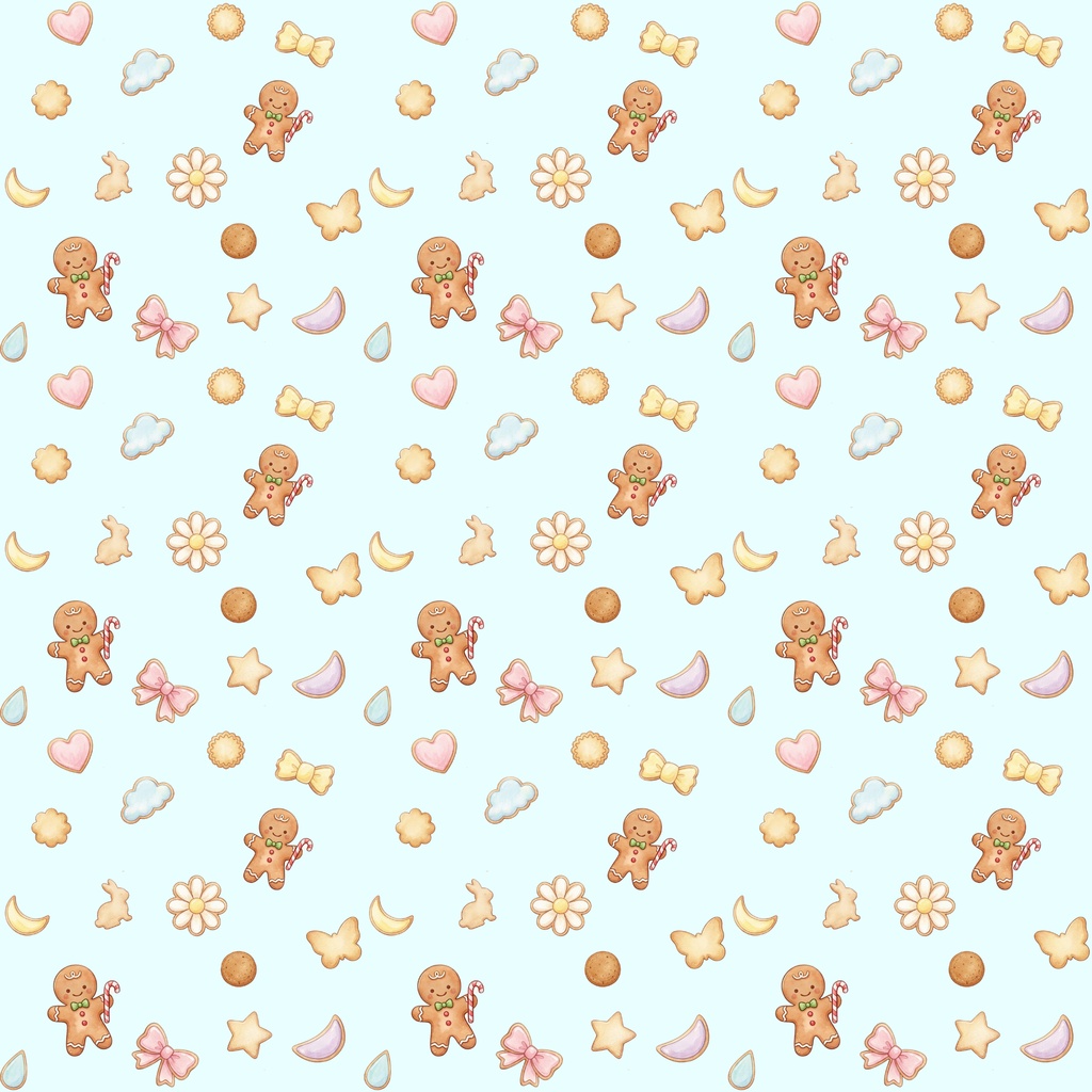 【8種セット】お菓子&アイスクリーム・ゆめかわデジタルペーパー(水色&ピンク)【商用利用可】