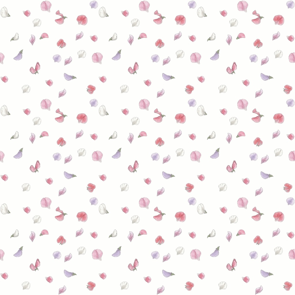 【商用利用可】水彩風 花びら&小花デジタルペーパー 6種セット(ボタニカル・手帳デコ・向け)