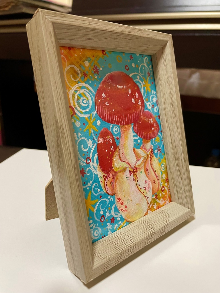 ミニ原画 キノコの衣替え
