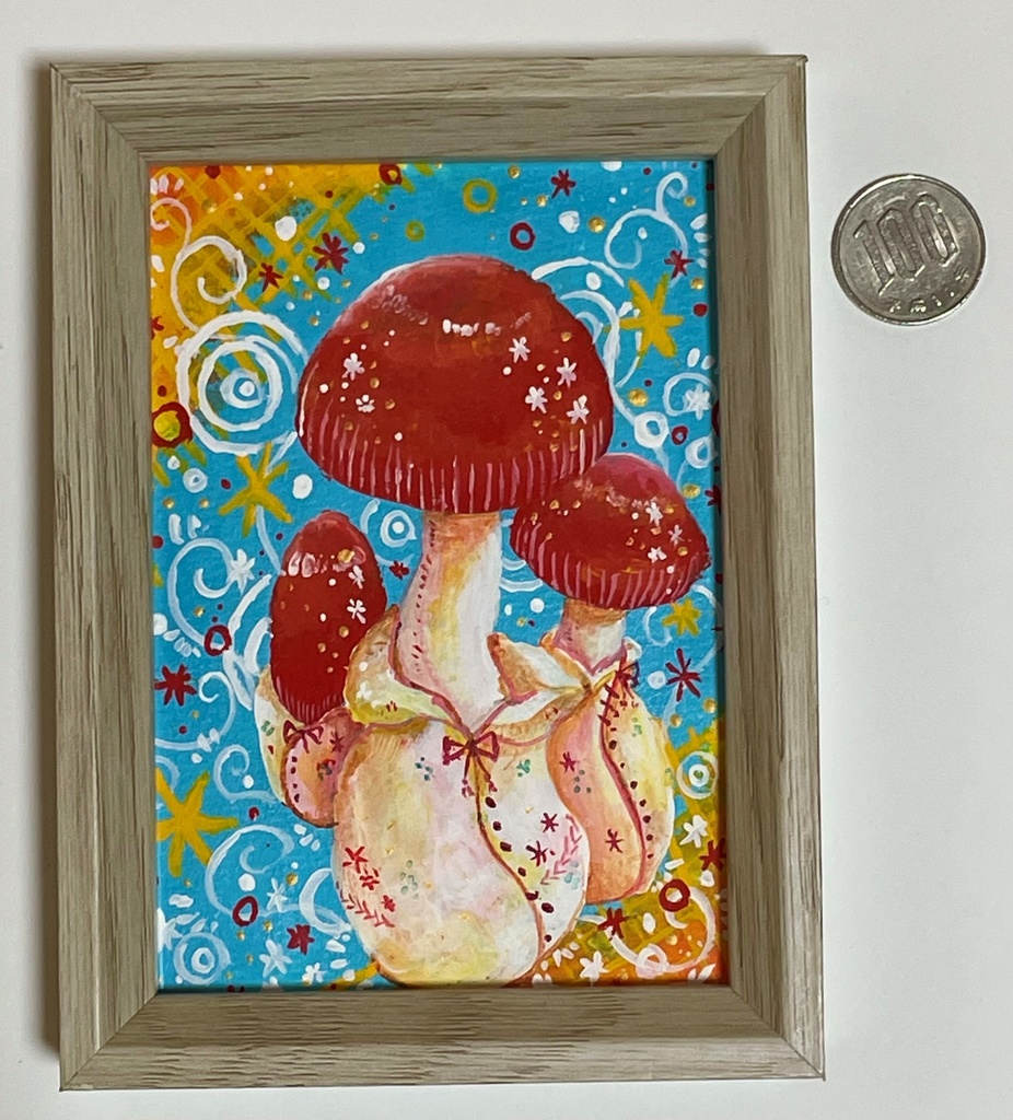 ミニ原画 キノコの衣替え