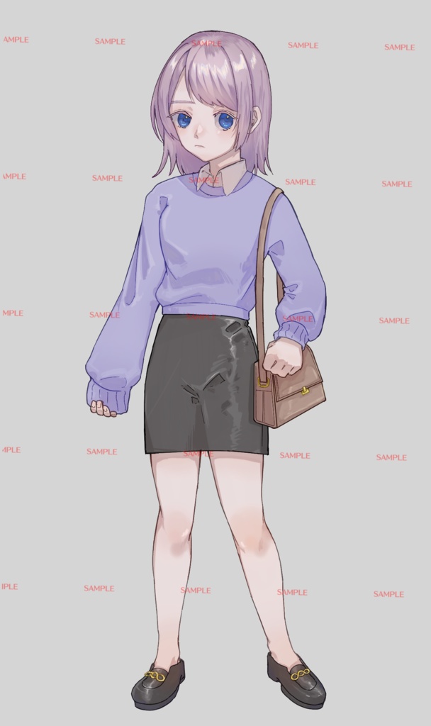 【無料】ピンク髪女の子私服立ち絵