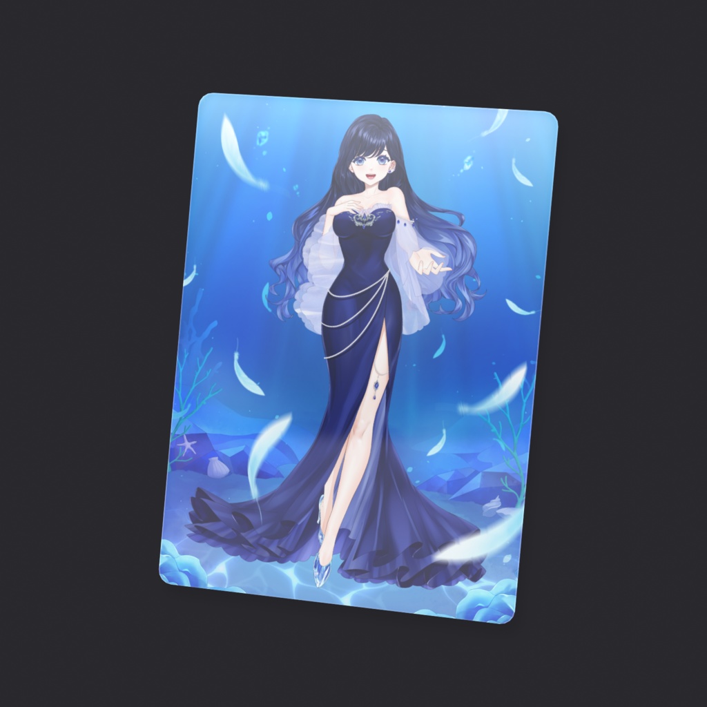 【チャンネル開設3周年記念グッズ】羽月ころんオリジナル背景クリアカード