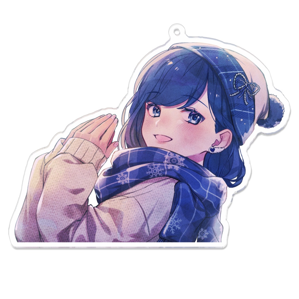 【クリスマスグッズ】イルミネーション(青髪背景なし)10㎝　アクリルキーホルダー