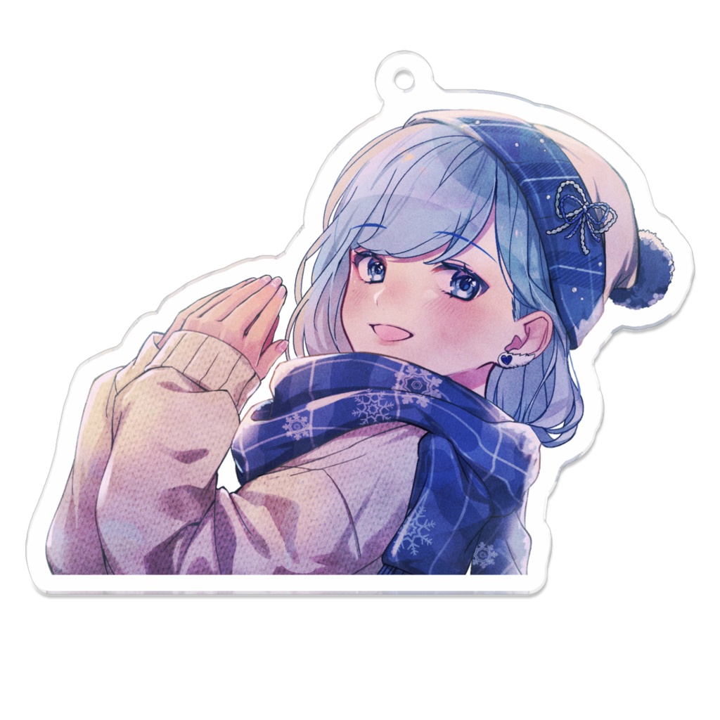【クリスマスグッズ】イルミネーション(銀髪背景なし)7cm　アクリルキーホルダー