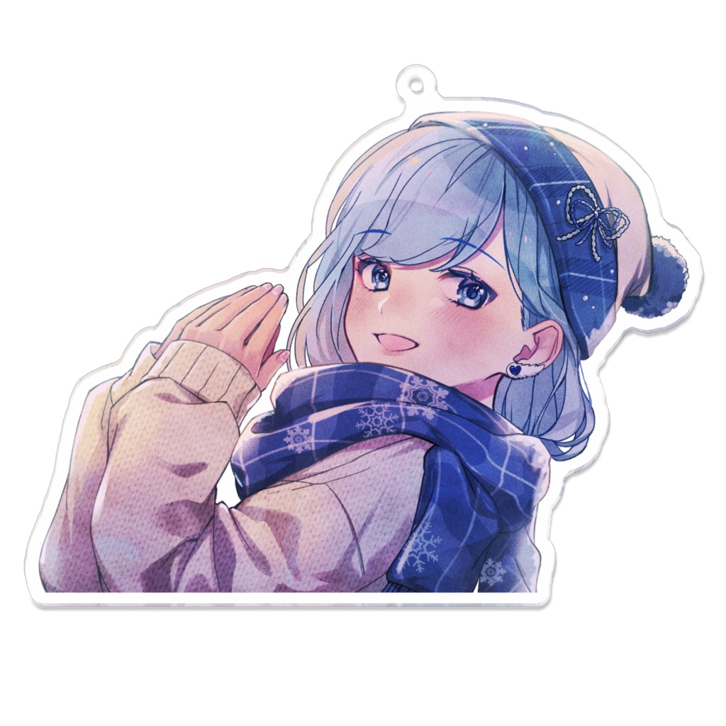 【クリスマスグッズ】イルミネーション(銀髪背景なし)10㎝　アクリルキーホルダー