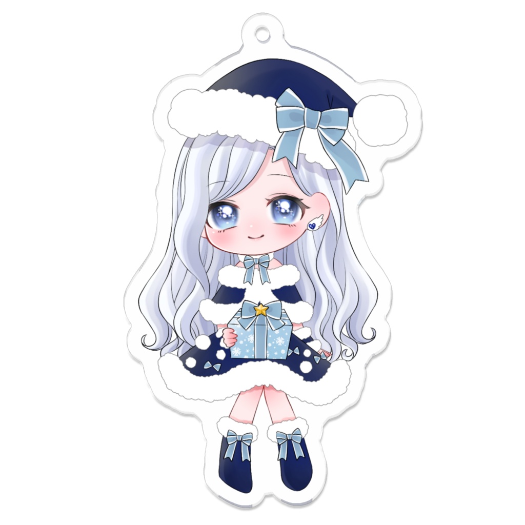 【クリスマスグッズ】ミニサンタころん(単体)7cm　アクリルキーホルダー