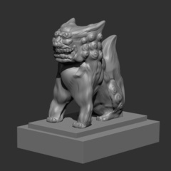 狛犬（あ・うん）3D素材