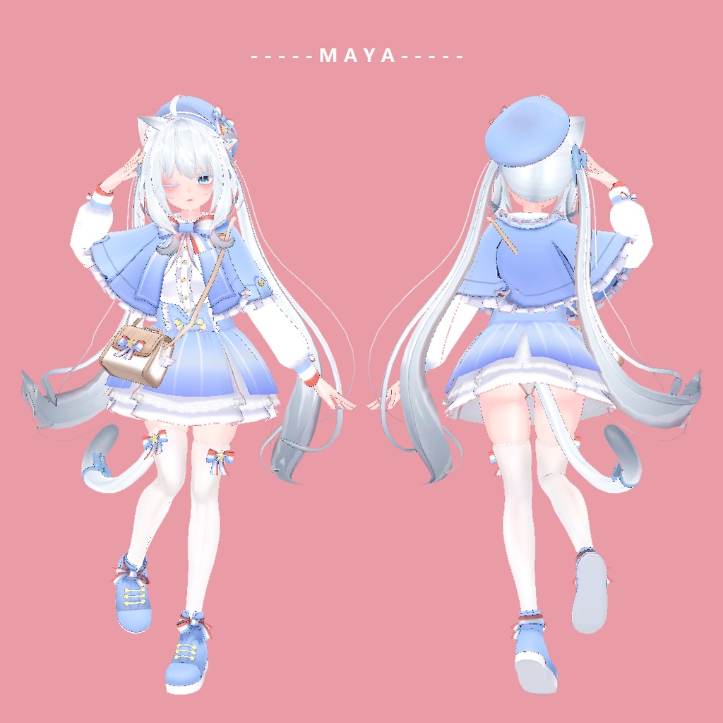 【PB対応】【舞夜ちゃん、狐雪ちゃん専用】水色ゴシックスカート/Aqua Gothic Skirt