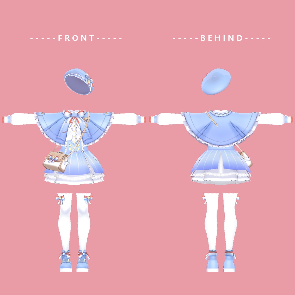 【PB対応】【舞夜ちゃん、狐雪ちゃん専用】水色ゴシックスカート/Aqua Gothic Skirt