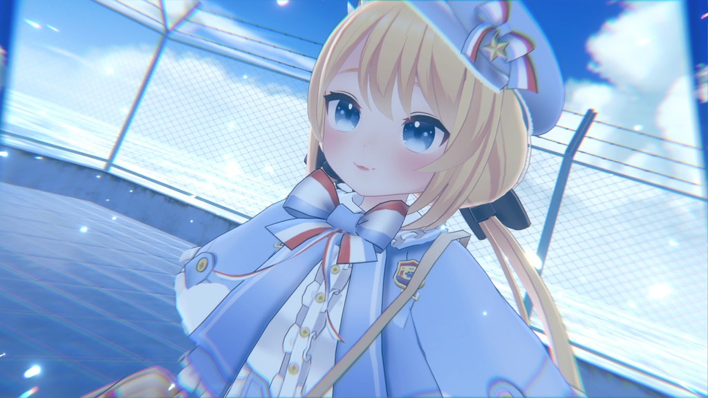 【こまどアバター対応】水色ゴシックスカート/Aqua Gothic Skirt