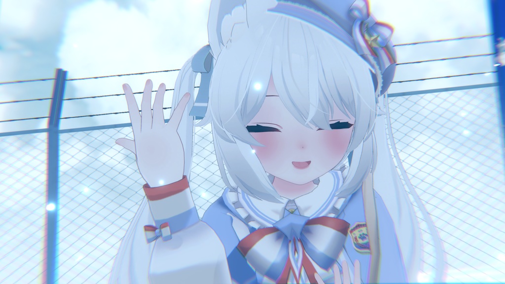 【こまどアバター対応】水色ゴシックスカート/Aqua Gothic Skirt