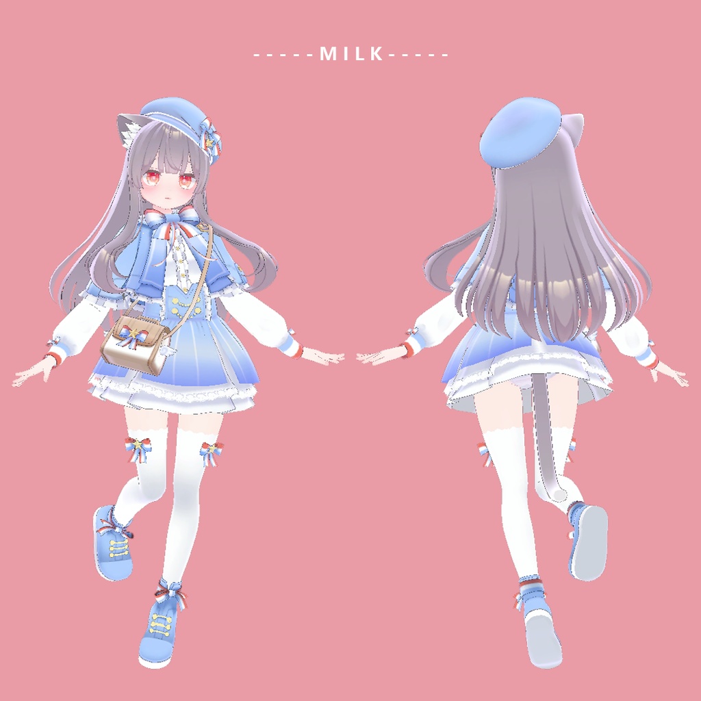 【こまどアバター対応】水色ゴシックスカート/Aqua Gothic Skirt